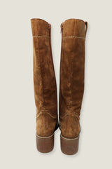 Trento Knee High Suede Boot | Tan