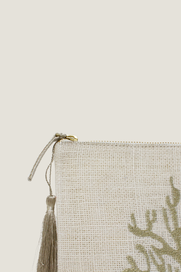 Coral Clutch | White/Gold