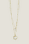 Heart Duo Necklace | White/Gold