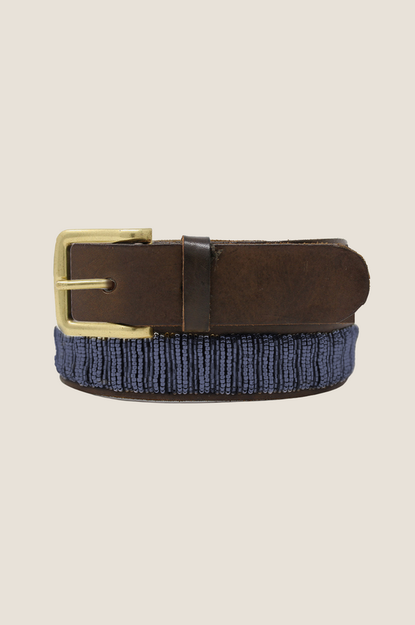 Full Beaded Leather Belt | Bullet - Aspiga
