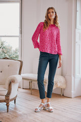 Colette Wax Sateen Slim Leg Jeans | Navy