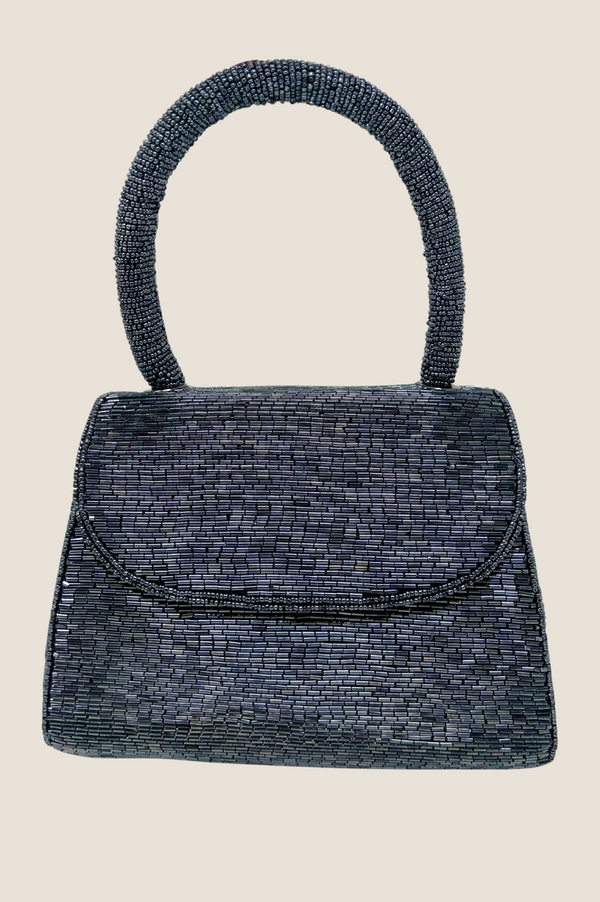 Beaded Handbag | Navy/Bullet