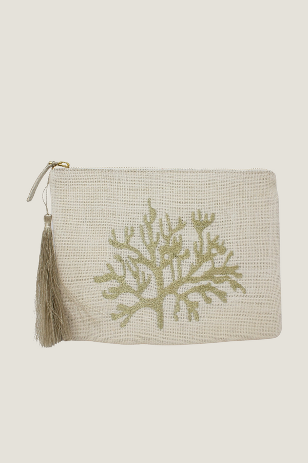 Coral Clutch | White/Gold