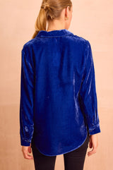 Velvet Shirt | Azure Blue