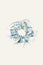 Block Print Lace Trim Scrunchie | Blue Green