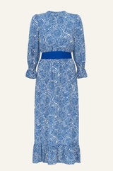 APPROVED Maeve EcoVero™ Dress | White/Blue - Aspiga