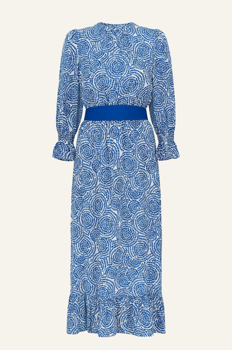 maeve blue and white dress Aspiga Ladies Sustainable EcoVero Midi Printed Wedding Guest Made in our Aleutian 14-32 red cocktail dress long Color:Lt. Blue