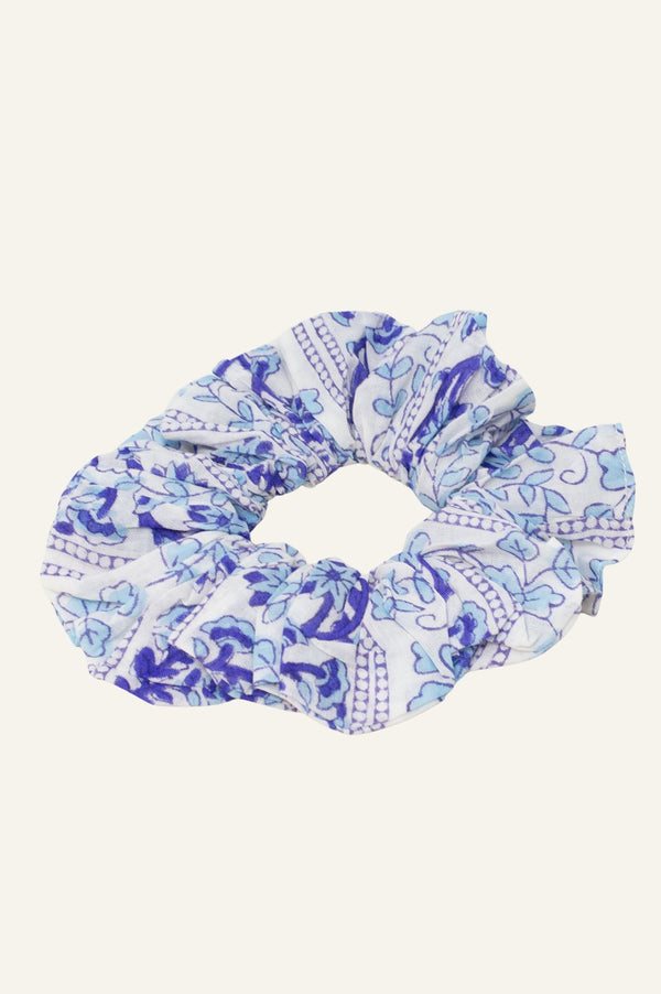 Block Print Scrunchie | Blue