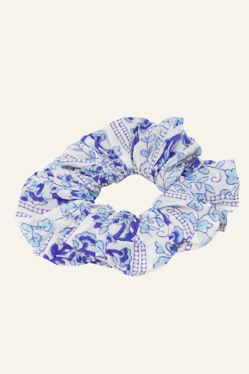 Block Print Scrunchie | Blue