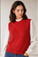 Merino Wool Knitted Short Tank | Red