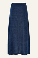 Metallic Knit Skirt | Navy/Blue