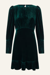 Esmee Velvet Short Dress | Emerald