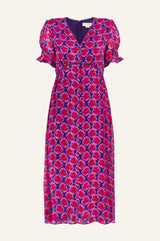 APPROVED Sally Anne Short Sleeve Dress | Blue/Pink - Aspiga