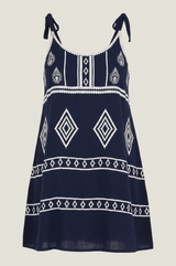 Imogen Mini Dress | Navy/White - Aspiga