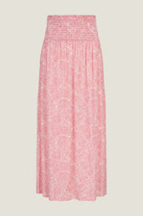 Brady Viscose Crinkle Skirt | White/Pink