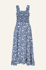 Rhianna Organic Cotton Dress | Navy/White