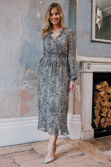 Ana Lamu Gold Dress | Beige/Gold