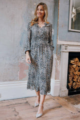 Ana Lamu Gold Dress | Beige/Gold