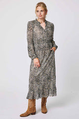 Ana Lamu Gold Dress | Beige/Gold