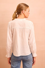 Vienna Long Sleeve Blouse | White