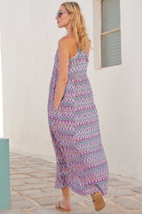 Lenu Maxi Dress | Aztec Pink/Purple