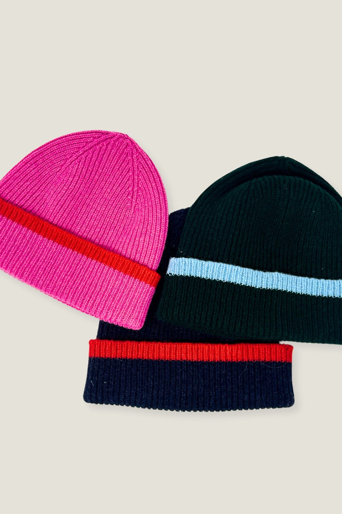 Paul Smith Navy Lambswool Pink Bobble Hat Paul Smith Men main image 4