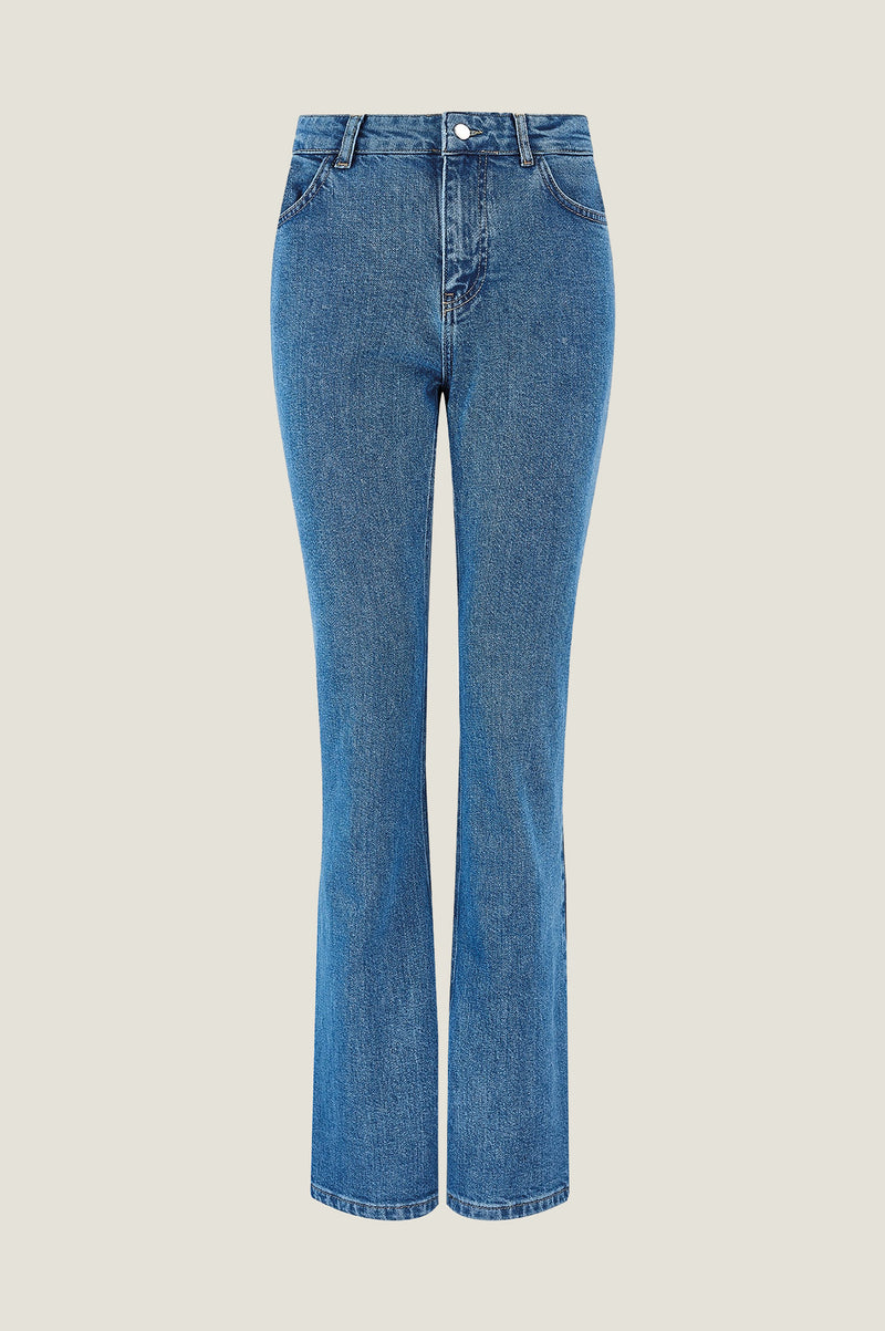 Aspiga Ladies Sustainable Denim Boot Cut Jeans Blue Denim Wash Cotton
