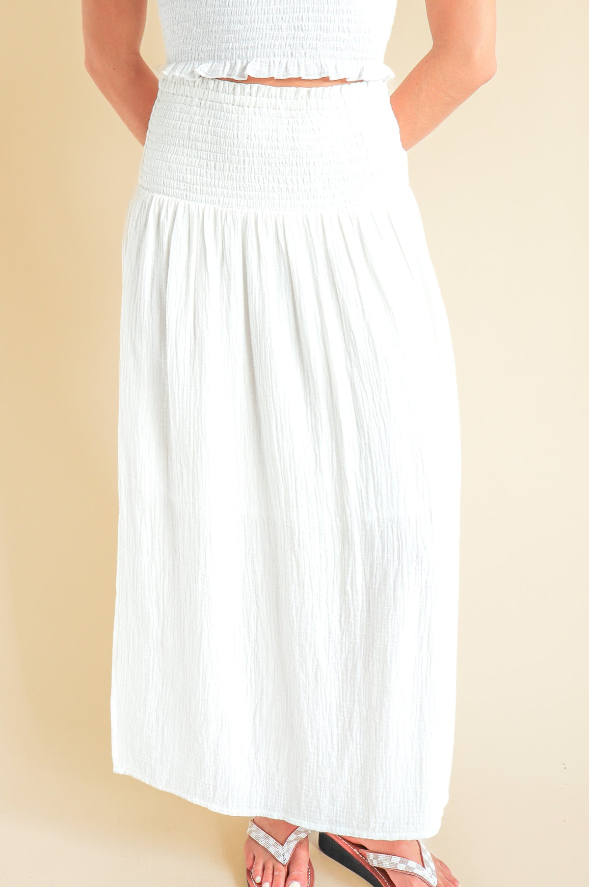Aspiga Ladies Sustainable Brady Cheesecloth Skirt Cotton Summer
