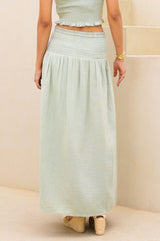 Brady Cheesecloth Skirt | Light Khaki