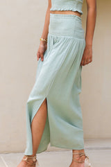 Brady Cheesecloth Skirt | Light Khaki