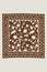 Block Print Scarf 70cm x 70cm | Cream/Chocolate