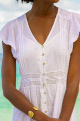 Cami V Midi Slip Dress | Neutral - Aspiga