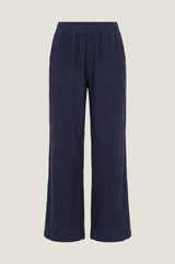 Organic Cotton Cheesecloth Trouser | Navy