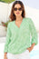 Clea Viscose Crinkle Blouse | Circle White/Green