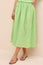 Cleo Seersucker Smocked Midi Skirt | Green/Cream