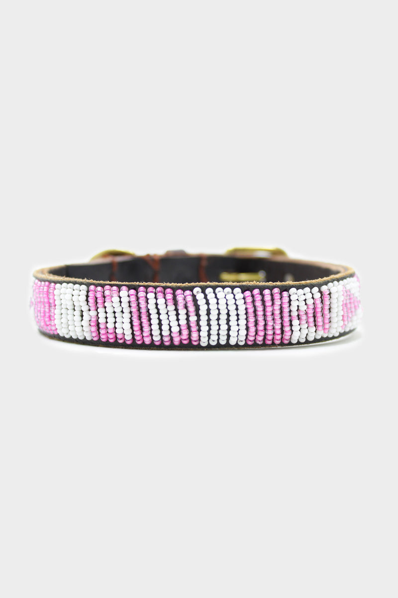 Arrow Dog Collar | Pink/White
