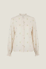 Embroidered Cosima Shirt | Ecru/Multi