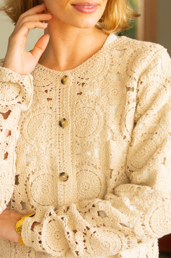 Crochet Cardigan | Cream