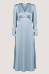 Kyrsty Satin Dress | Ice Blue