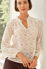 Amelie Lace Blouse | Ivory