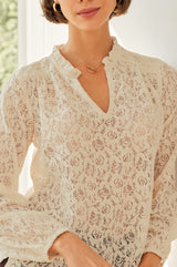 Amelie Lace Blouse | Ivory