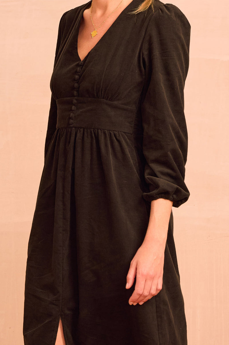 Marianne Corduroy Dress | Chocolate