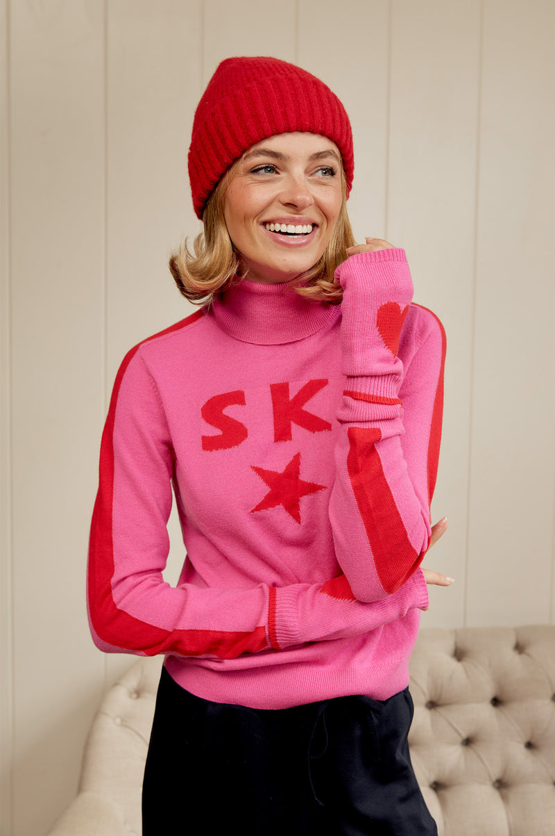ROBERT MACKIE Rona Rib Knit Hat | Red