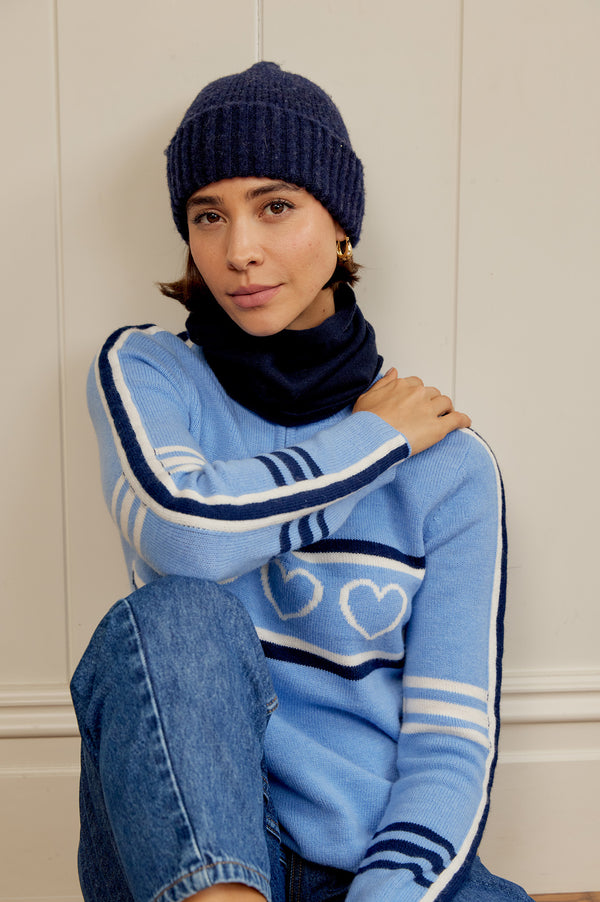 ROBERT MACKIE Rona Rib Knit Hat | Navy