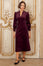 Enid Stretch Corduroy Dress | Burgundy
