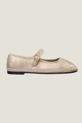 Flor Mary Jane Shoe | Metallic Light Gold