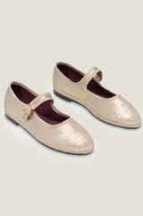Flor Mary Jane Shoe | Metallic Light Gold