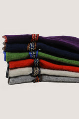 SANTACANA Touchscreen Wool & Cashmere Blend Gloves | Grey/Brown/Orange
