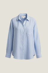 Hattie Cotton Stripe Shirt | Blue/White
