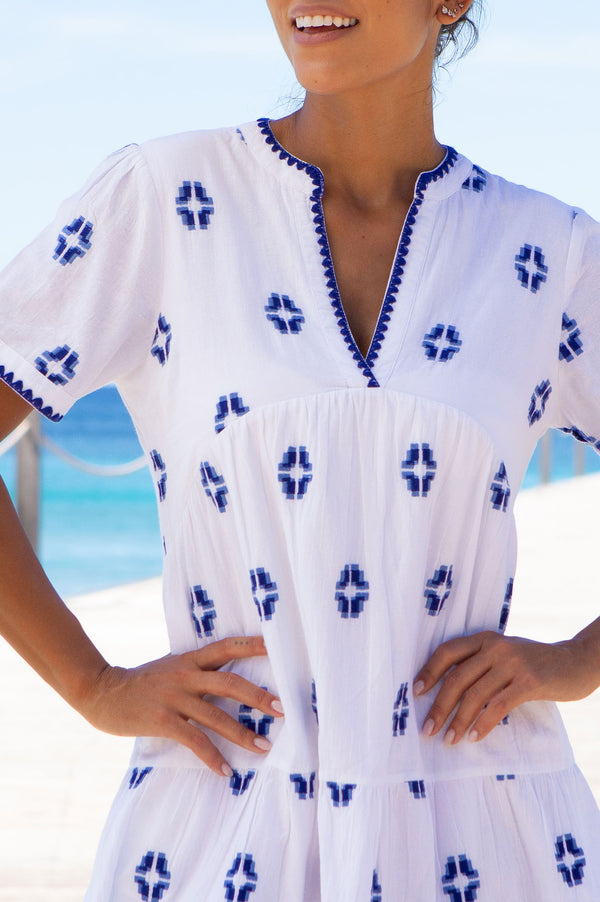 Women's Blue and White Dresses | Aspiga Women's Blue and White Dresses | Aspiga
